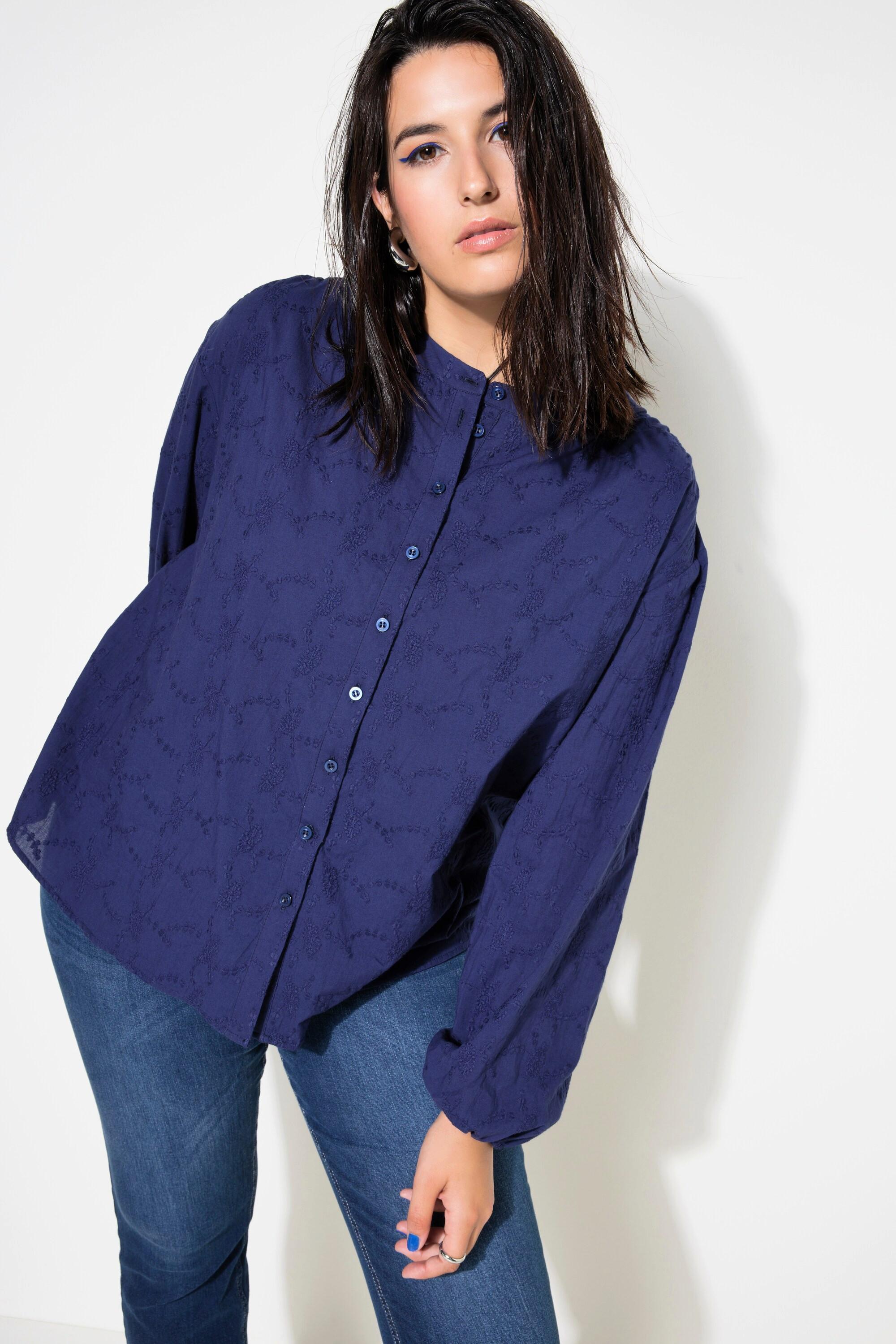 Studio Untold  Bluse, oversized, Struktur-Qualität, Ballon-Langarm 