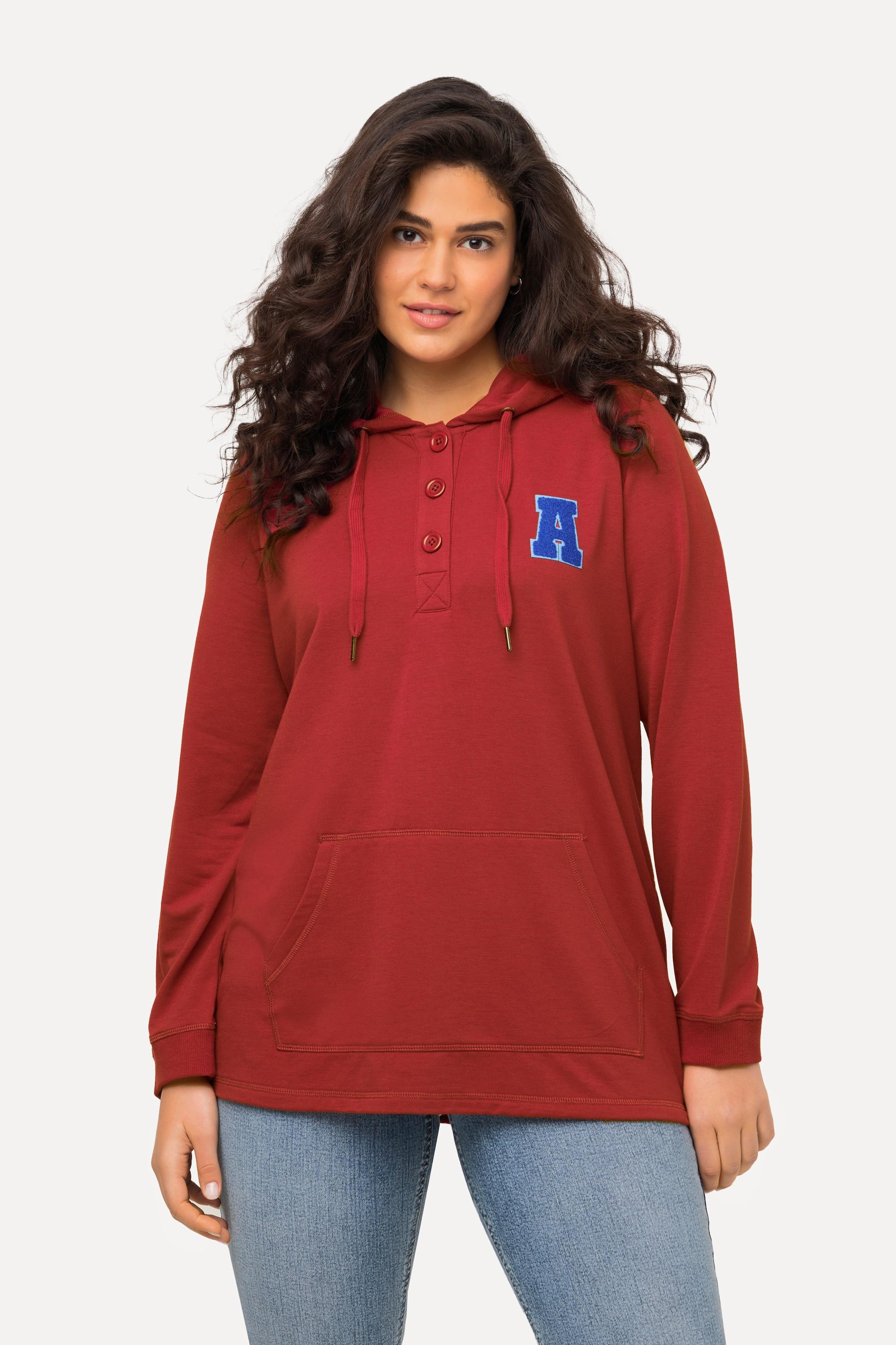 Ulla Popken  Hoodie, Kängurutasche, Langarm, Kapuzenshirt 