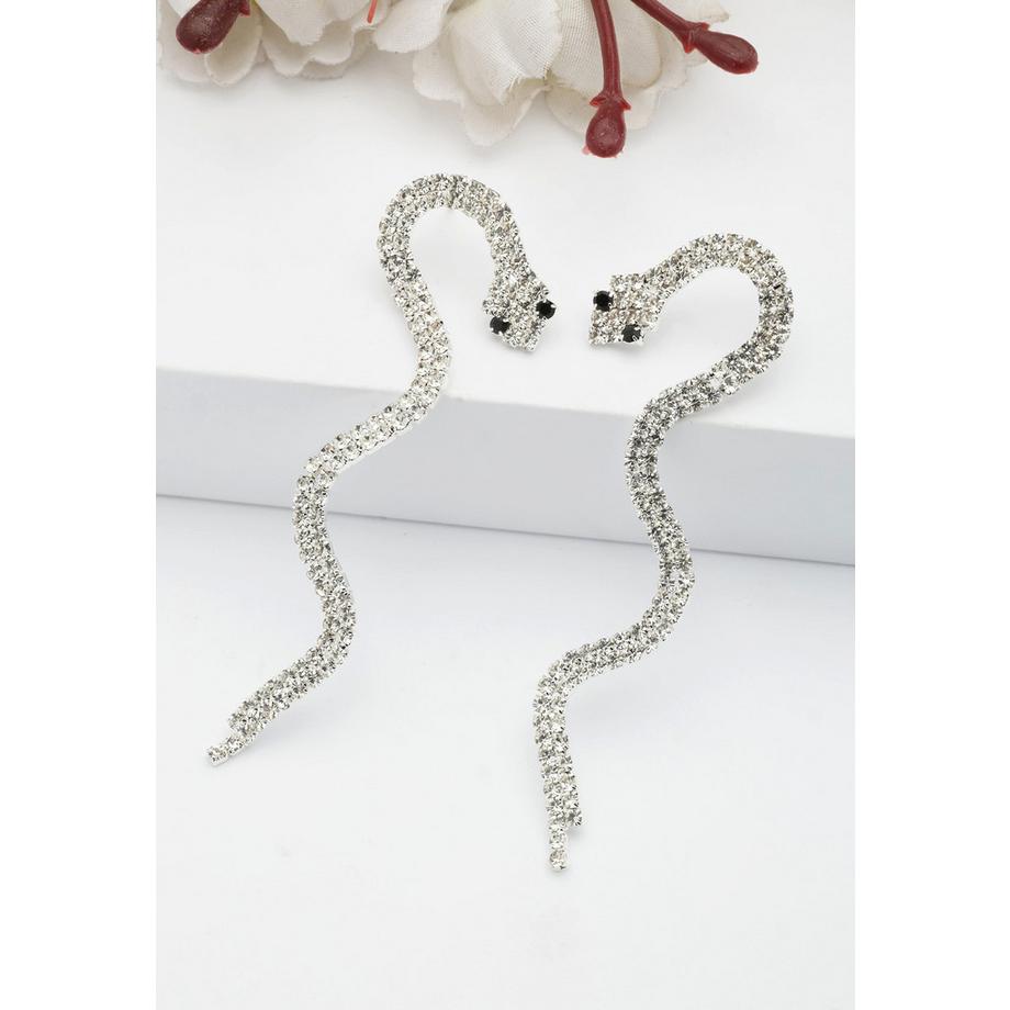 AVANT-GARDE PARIS  Schlängelnde Schlangen-Lange Ohrringe 