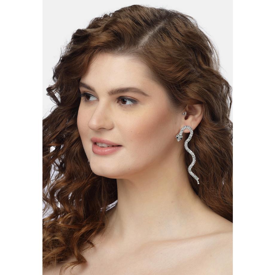 AVANT-GARDE PARIS  Schlängelnde Schlangen-Lange Ohrringe 