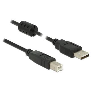 DeLock  5m, USB 2.0-A/USB 2.0-B câble USB USB A USB B Noir 