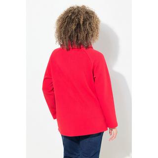 Ulla Popken  Sweat-shirt à col montant et manches longues, sucre d'orge 