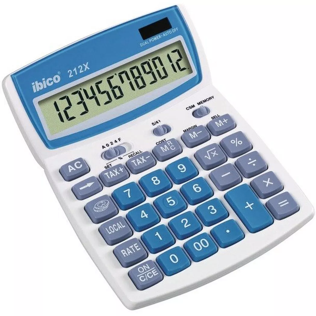 Ibico – Taschenrechner 212X IB410086 12-stellig, Blau