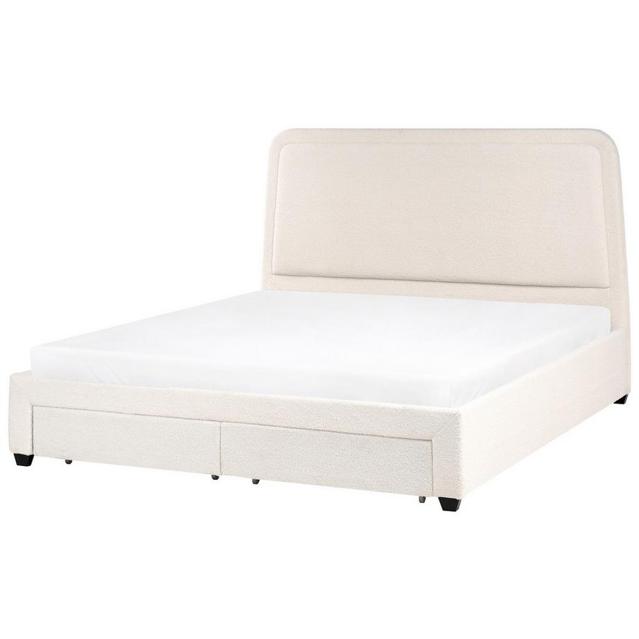 Beliani Letto con cassetti contenitori en Bouclé Scandinavo SARDENT  