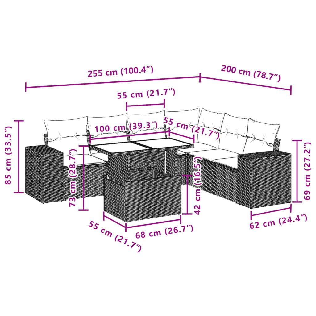 VidaXL Ensemble de canapés de jardin rotin synthétique  