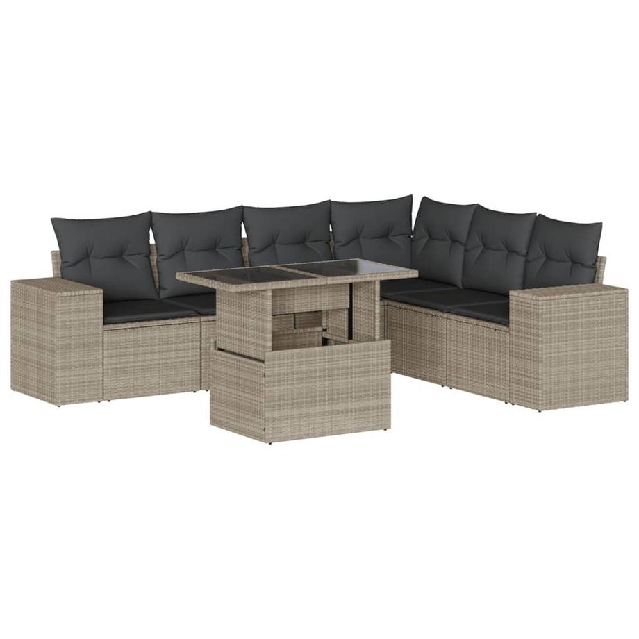 set divano da giardino Polirattan