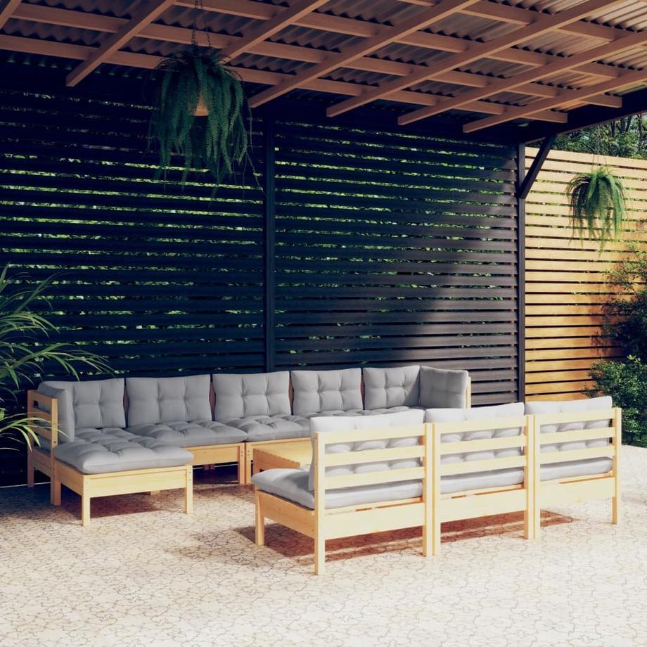 VidaXL set salotto da giardino Legno di pino  