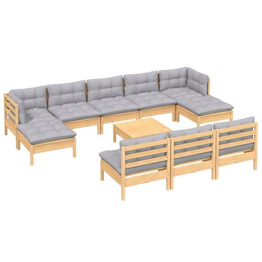 VidaXL set salotto da giardino Legno di pino  