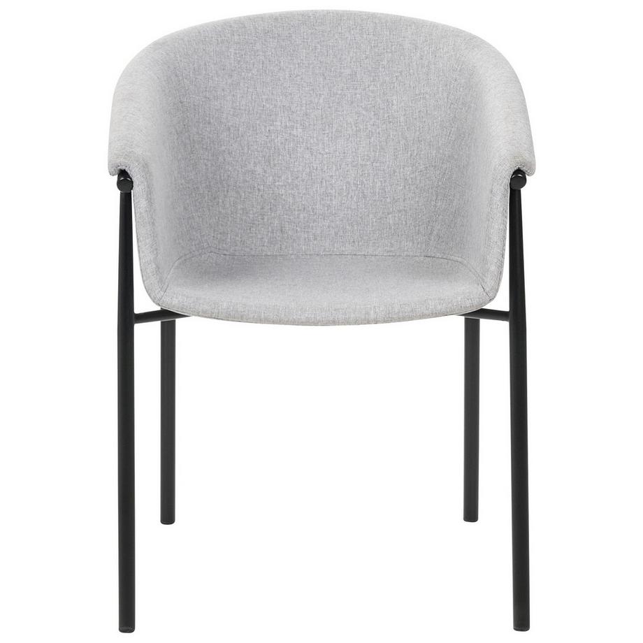 Beliani Esszimmerstuhl 2er Set aus Stoff Retro AMES  