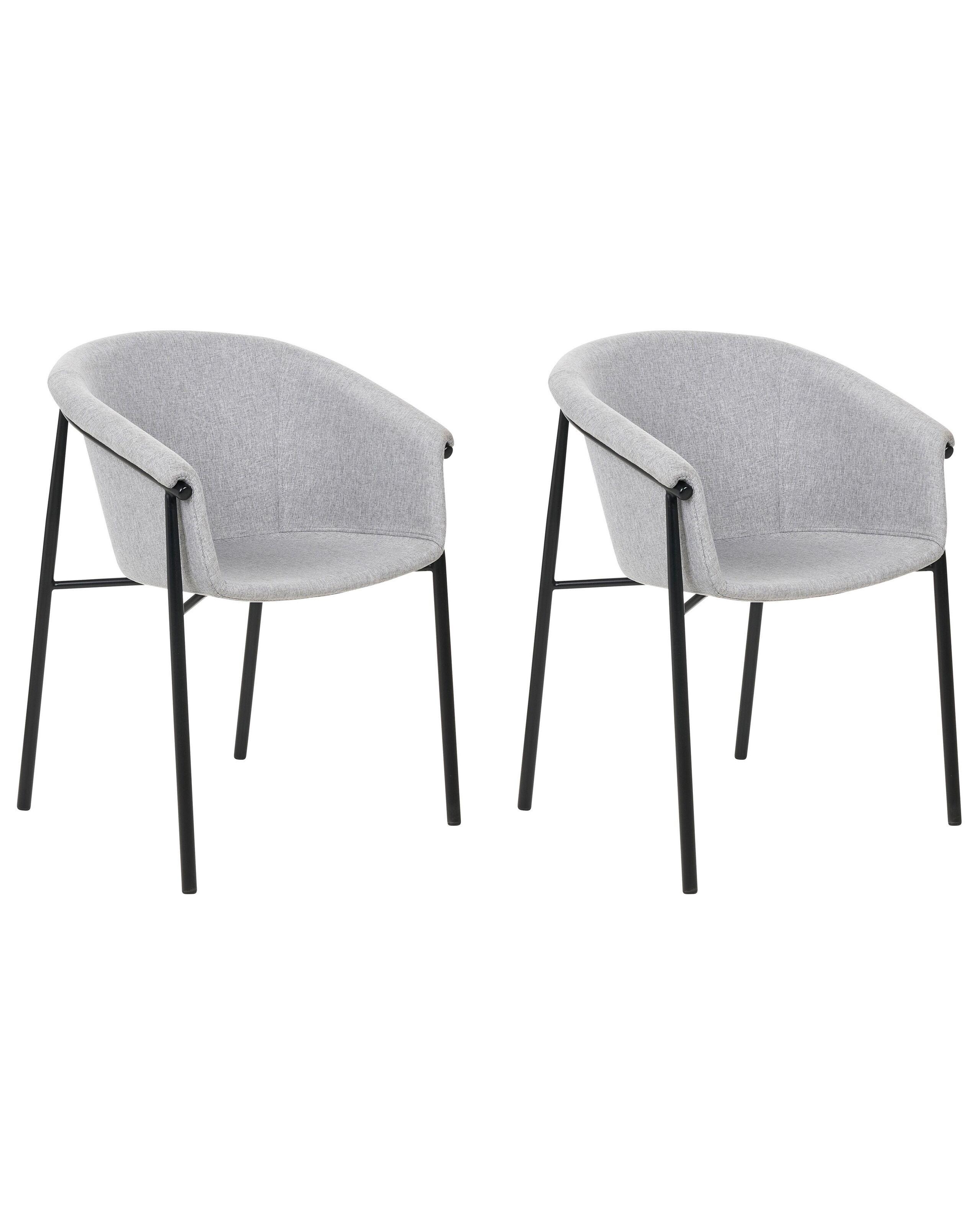 Beliani Lot de 2 chaises en Polyester Moderne AMES  