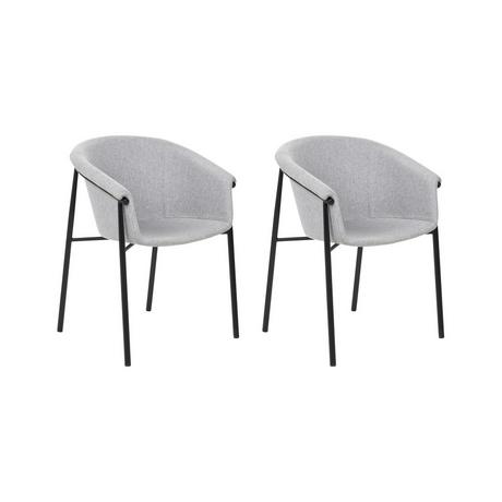 Beliani Lot de 2 chaises en Polyester Moderne AMES  