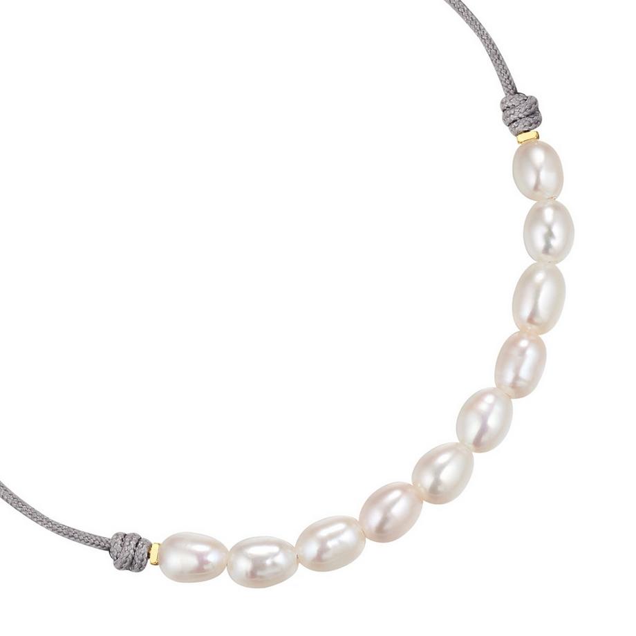 Glanzstücke München  Perlen-Armband Edelstahl Süßwasser-Zuchtperle 