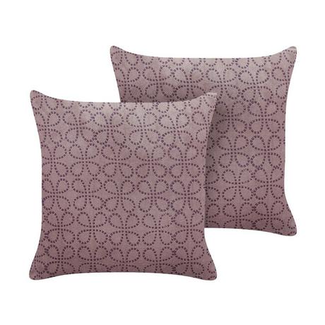 Beliani Lot de 2 coussins en Velours Moderne LARKSPUR  