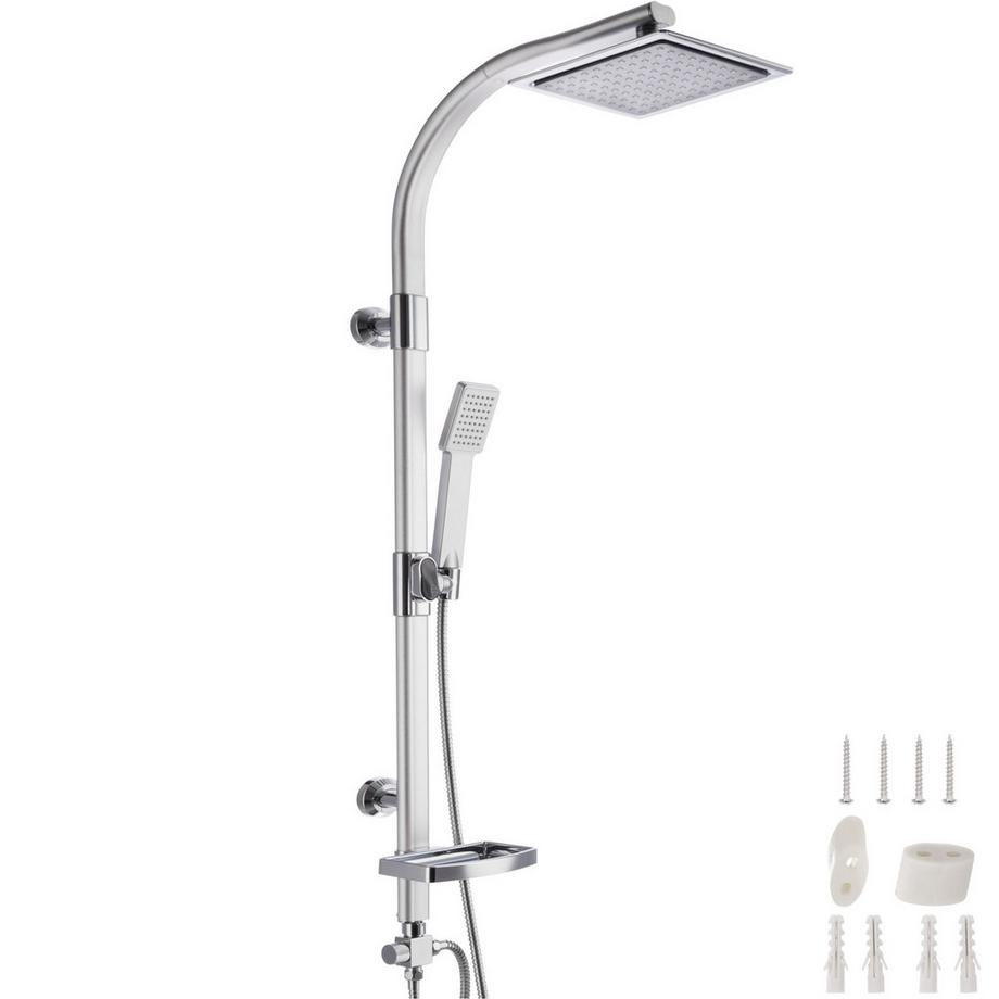 Colonne de douche à effet pluie  aspect chromé