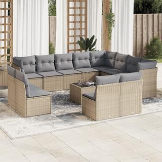 VidaXL set divano da giardino Polirattan  