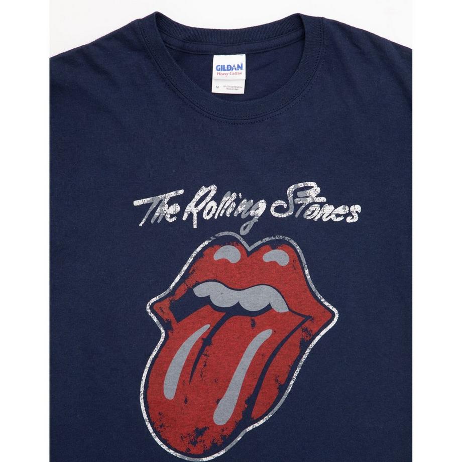 The Rolling Stones Used-Look Lèvres Logo Langue T-Shirt  