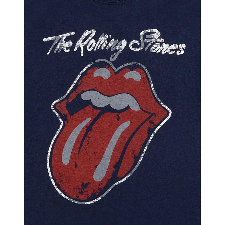 The Rolling Stones Used-Look Lèvres Logo Langue T-Shirt  