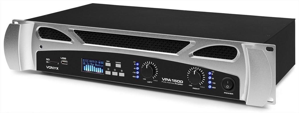 Vonyx  VPA1500 Stereo-Endstufe, 2x 750W mit Mediaplayer 