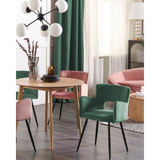 Beliani Lot de 2 chaises en Velours Moderne SANILAC  