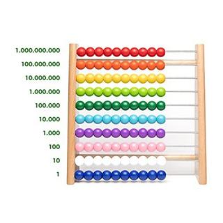 Activity-board  Cadre arithmétique en bois de hêtre pour élèves du primaire / 100 planches arithmétiques en bois / boules colorées avec tâches 