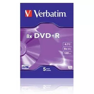 Verbatim DVD+R 8x 4,7 GB 5 pz