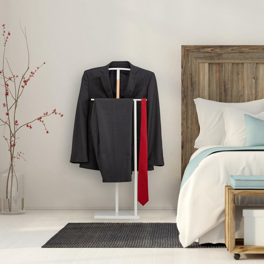 Northix Valet de chambre blanc  