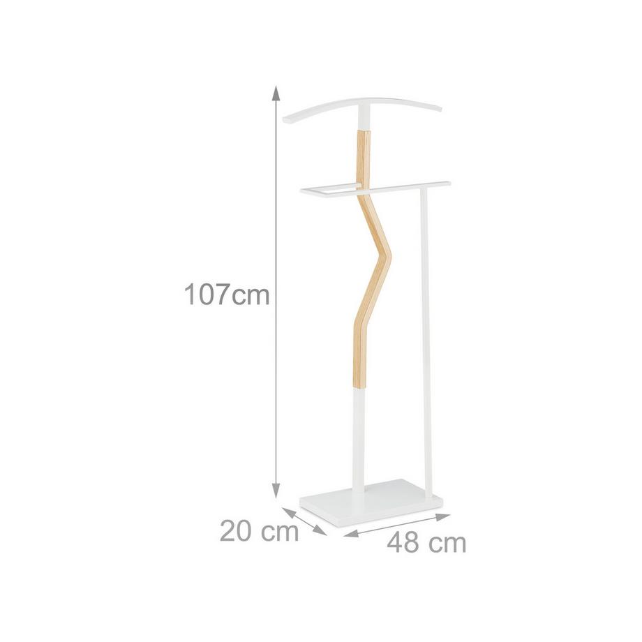 Northix Valet de chambre blanc  