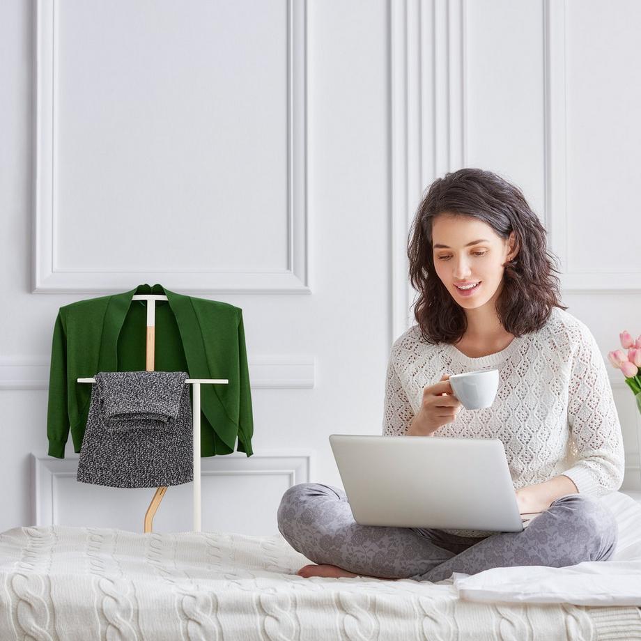 Northix Valet de chambre blanc  