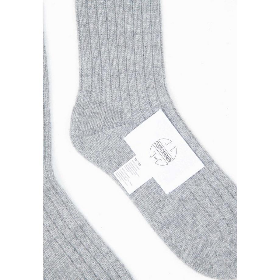 Studio Cashmere8 UNI 12 Traditionelle Rippe 4 Fäden Kaschmir Socken  