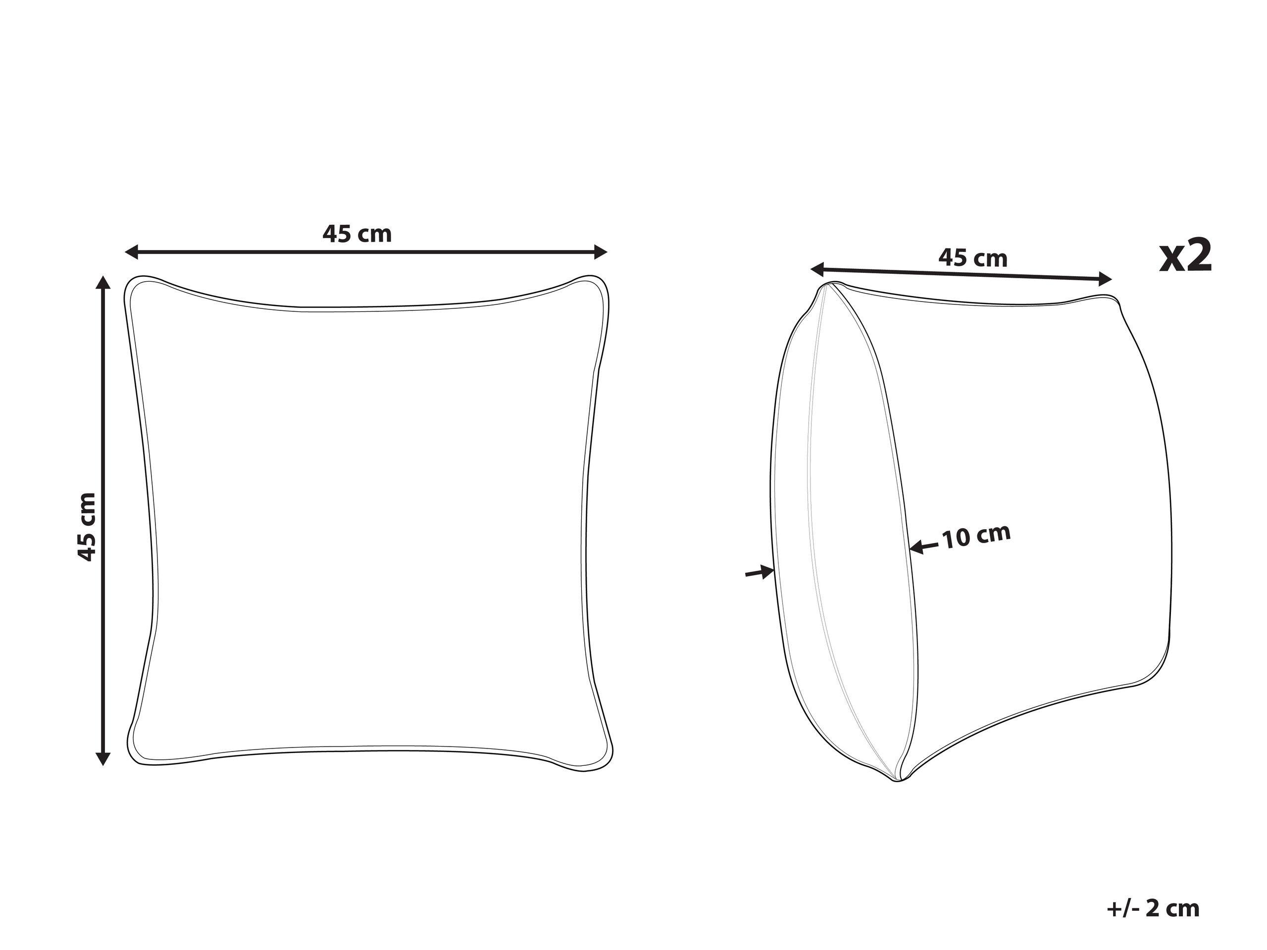 Beliani Gartenkissen 2er Set aus Polyester Modern PIALPETTA  