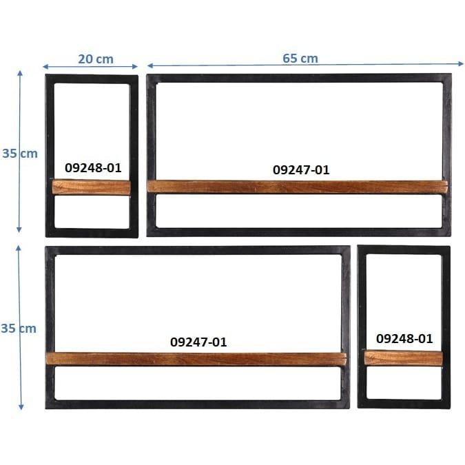 mutoni Wandregal Havanna natur 95x25x75 (4-tlg)  