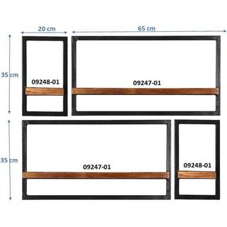 mutoni Mensola a muro Havana naturale 95x25x75 (4 pezzi)  