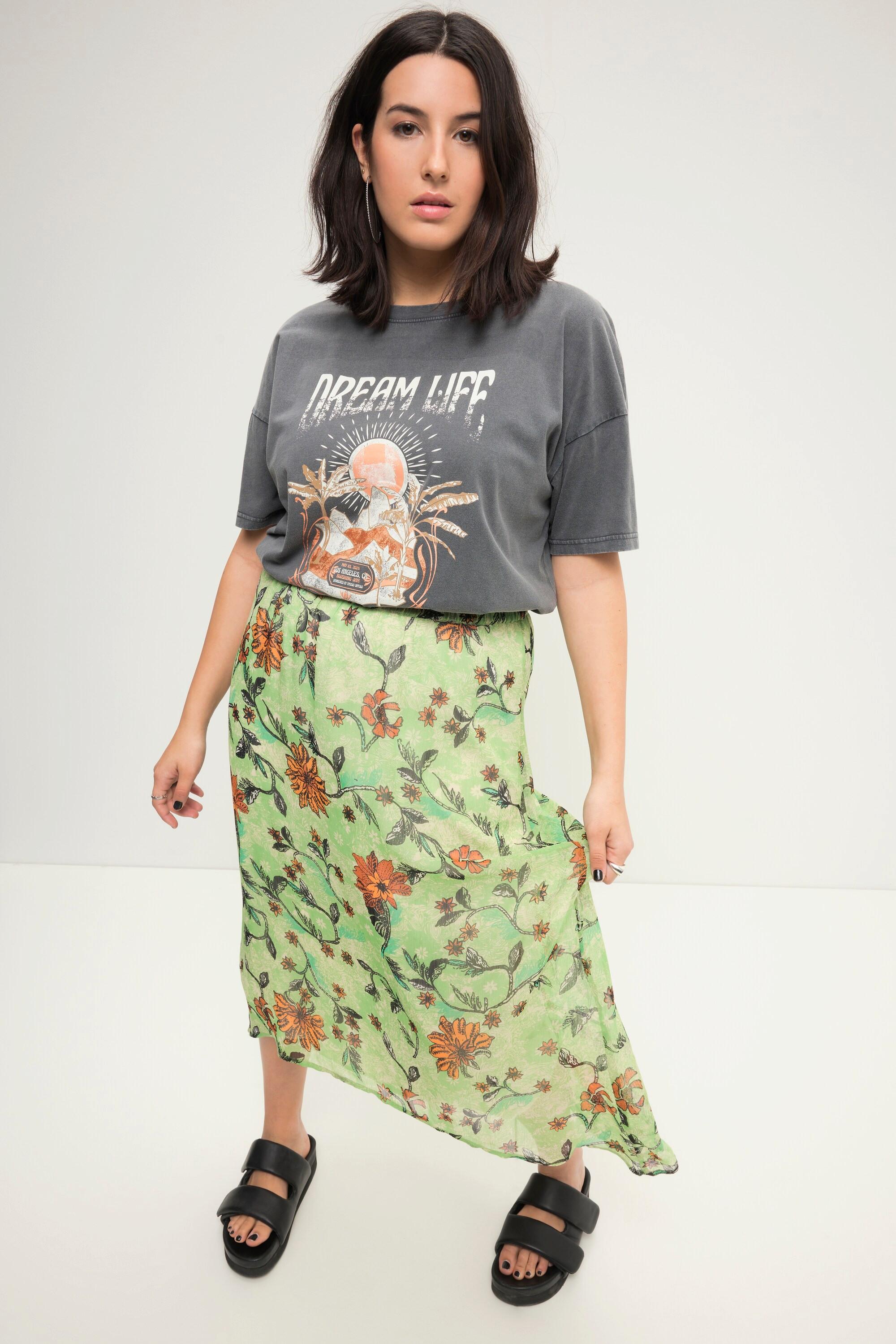 Studio Untold  Maglia dal taglio oversize con stampa grande, look vintage, scollo a girocollo e mezze maniche 