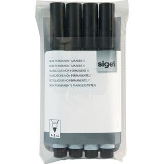 Sigel  Sigel MU 181 evidenziatore 4 pz Nero 