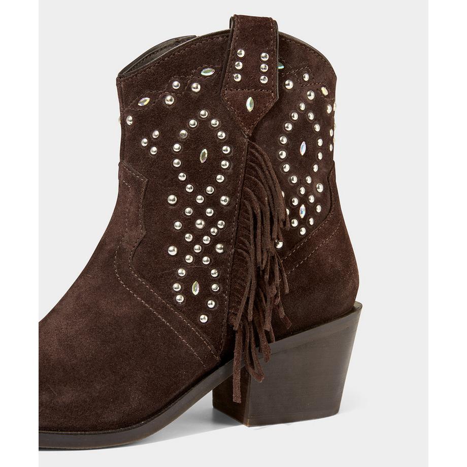 Joe Browns  Bottes en daim marron ornées 