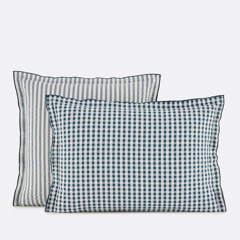 Taie d'oreiller coton seersucker