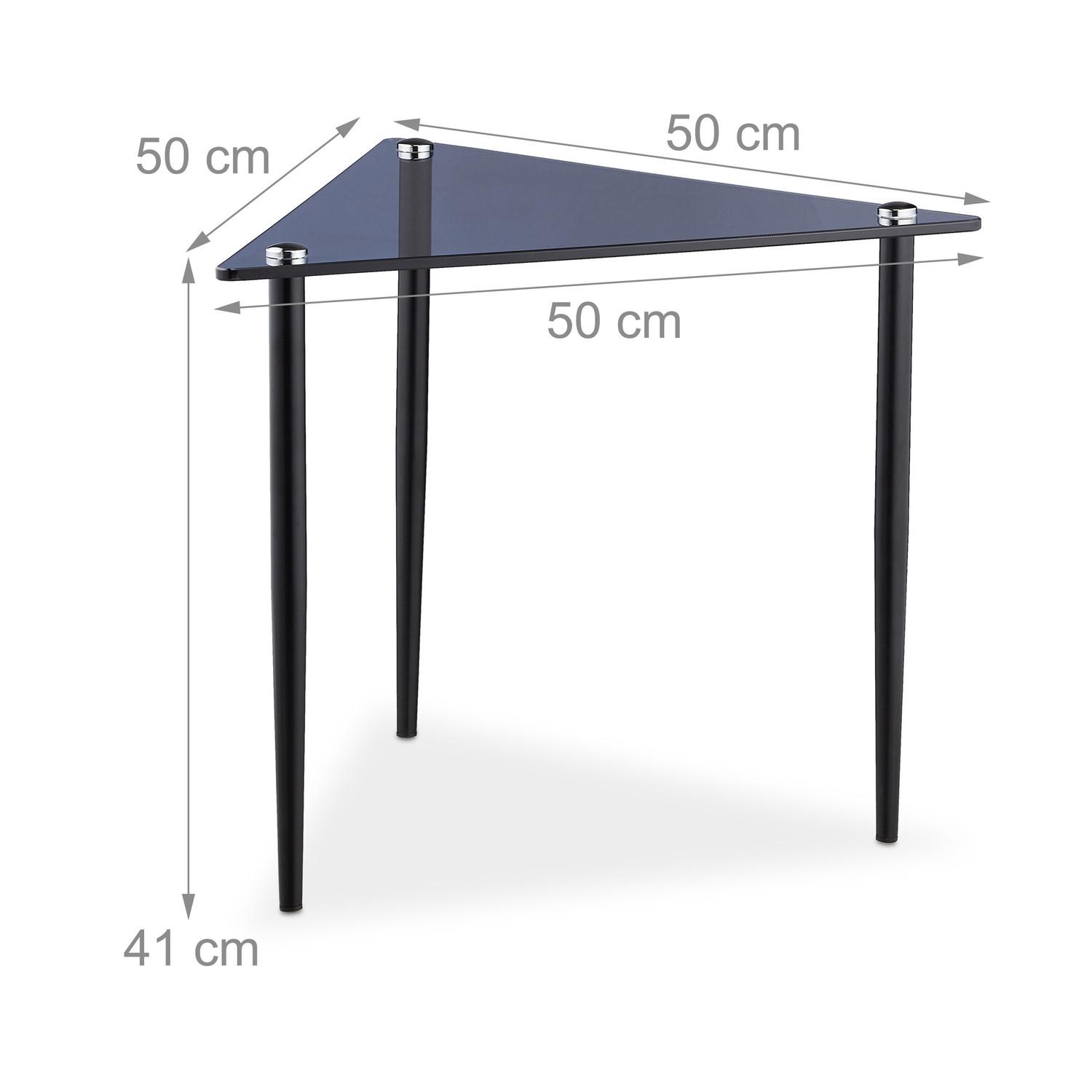 B2X Dreieckiger Beistelltisch aus Glas  