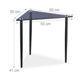 B2X Dreieckiger Beistelltisch aus Glas  