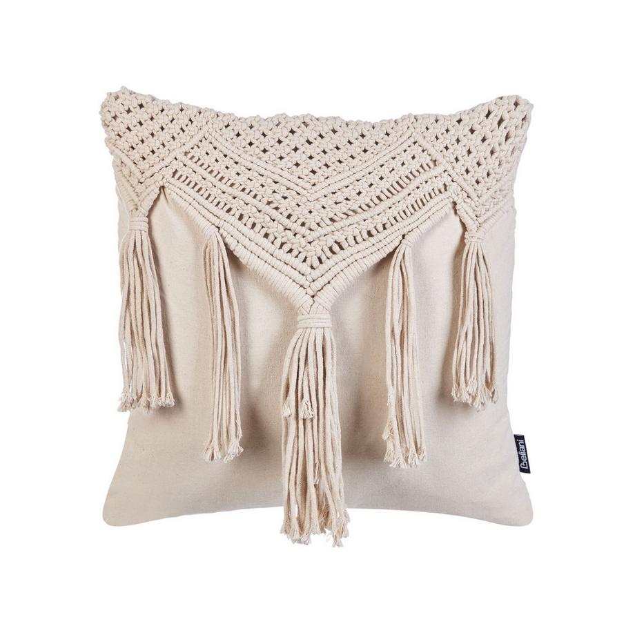 Beliani Lot de 2 coussins décoratifs en Coton Boho BEDADI  