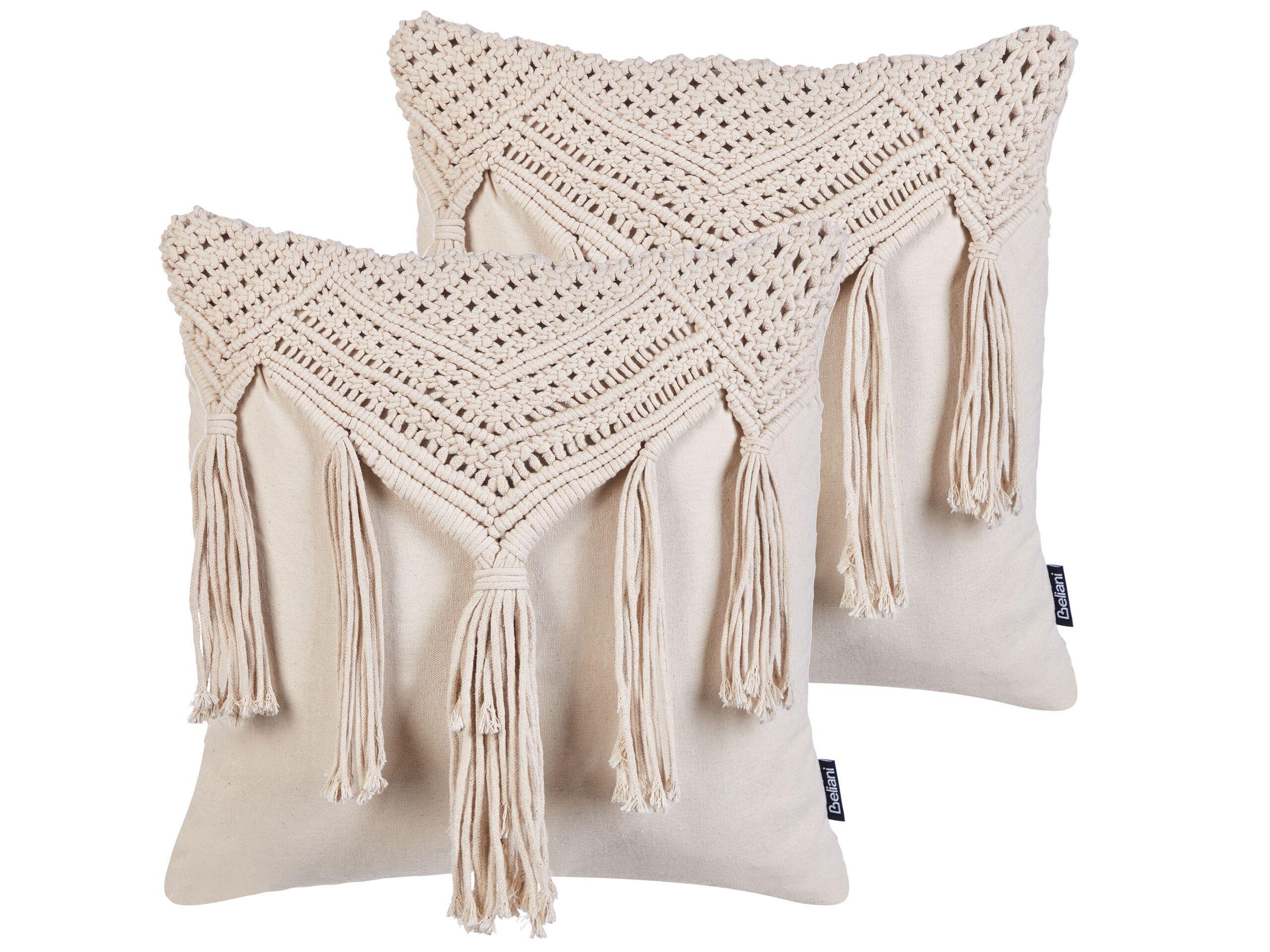 Beliani Set di 2 cuscini en Cotone Boho BEDADI  