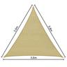 Tectake vela ombreggiante triangolare in polietilene, beige  