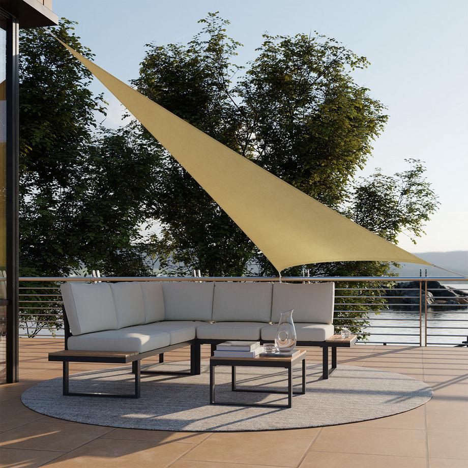 Tectake Vela ombreggiante  Triangolare, con protezione UV 50+  