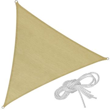 vela ombreggiante triangolare in polietilene, beige