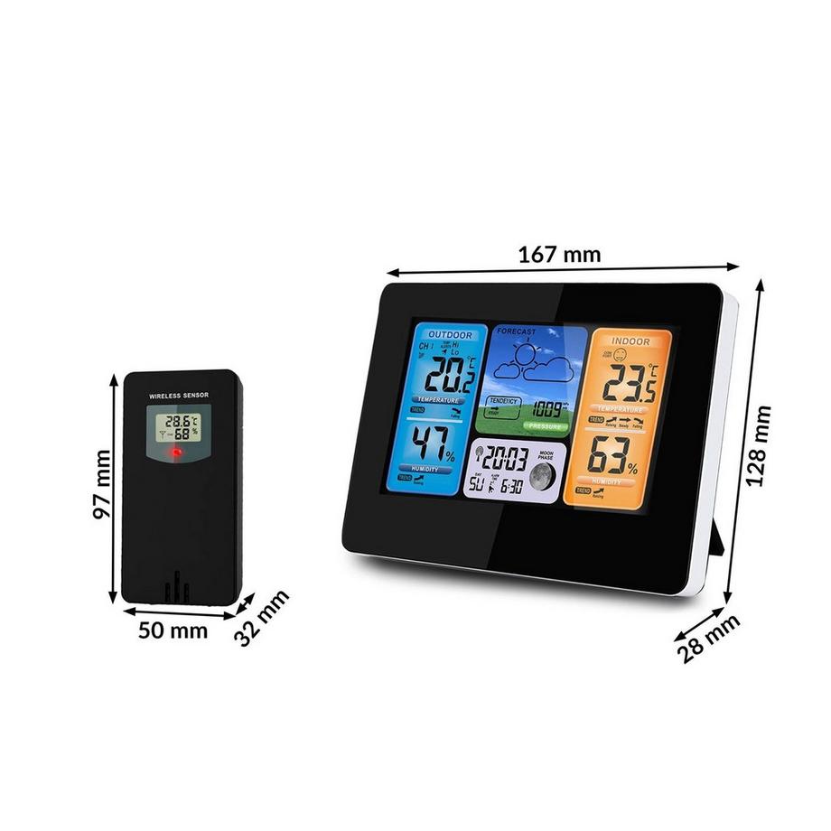 B2X  Elegante Wetterstation mit Display BD-902, 
