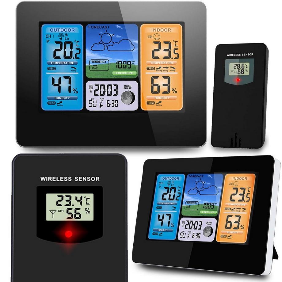 B2X  Elegante Wetterstation mit Display BD-902, 