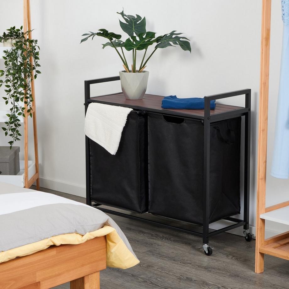 B2X Wäschekorbständer mit Ablage  