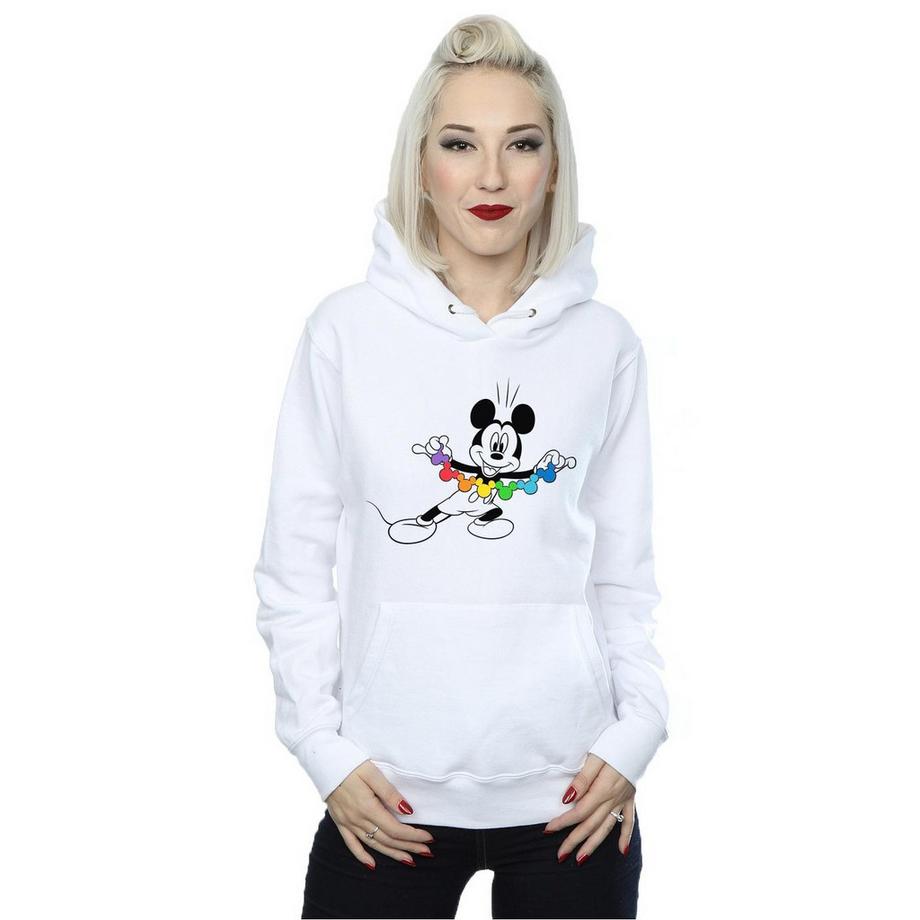 Disney Mickey Mouse Felpa con Cappuccio Arcobaleno  