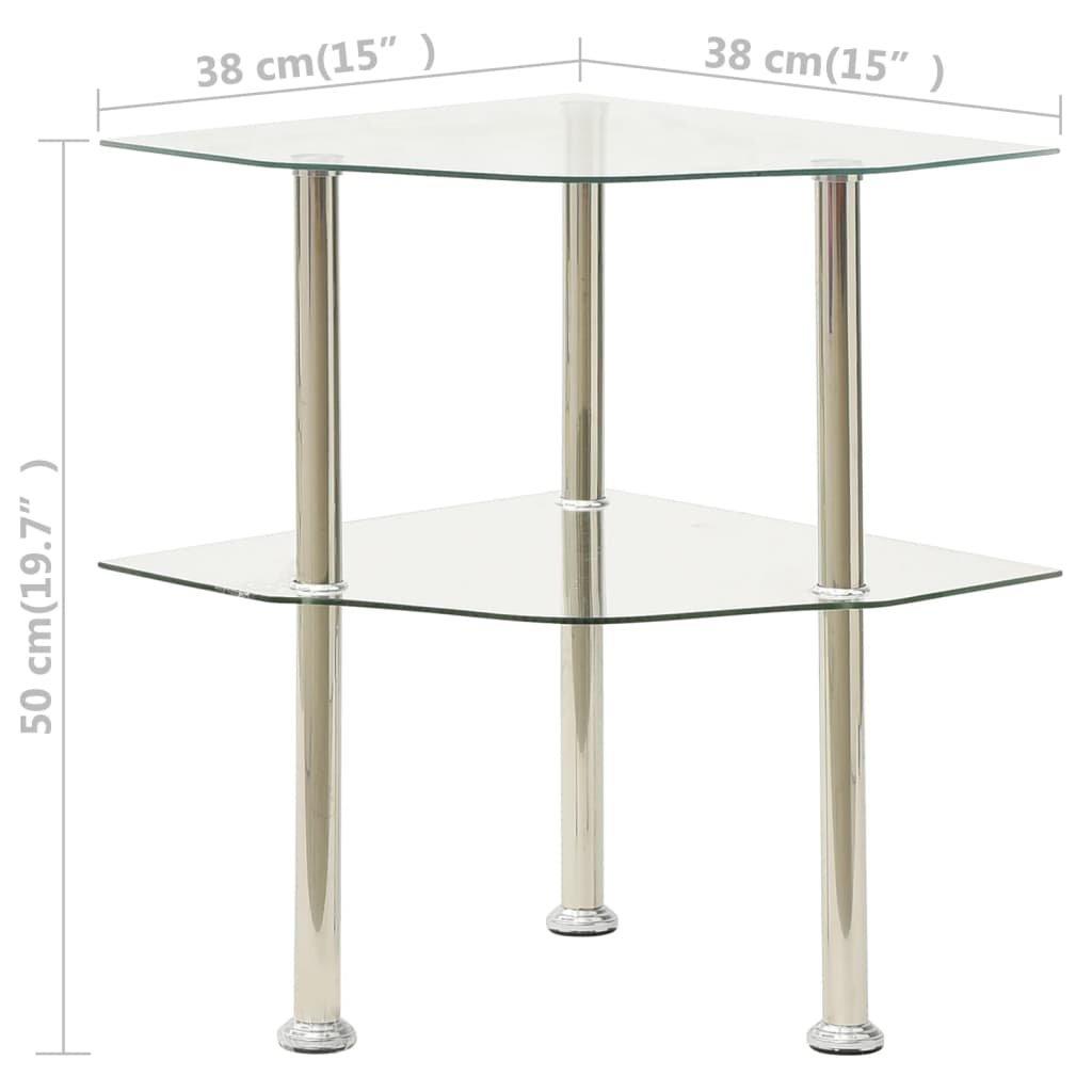 VidaXL Table d'appoint verre  