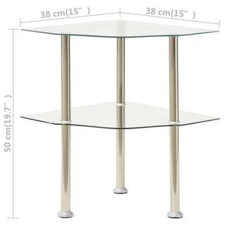 VidaXL Table d'appoint verre  