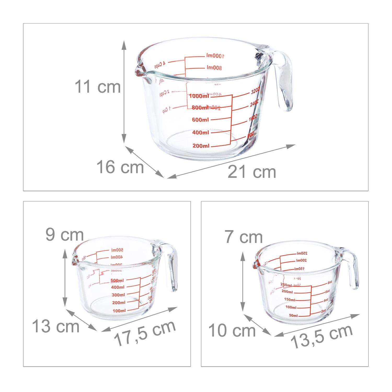 B2X Messbecher aus Glas 3er-Set  